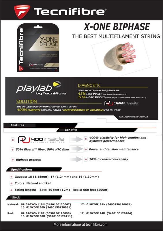 3 x Tenis struna Tecnifibre X-One biphase set