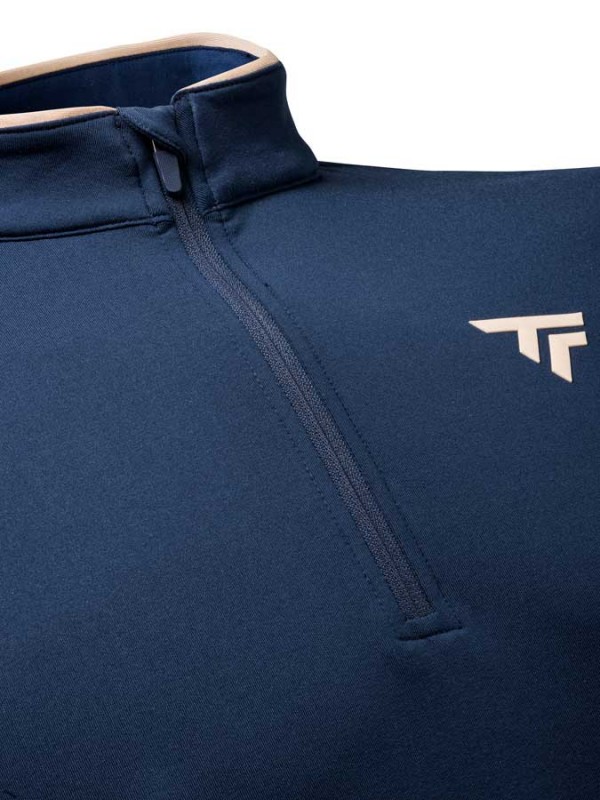 Tecnifibre majica Thermo zip Pro Marine z dolgimi rokavi