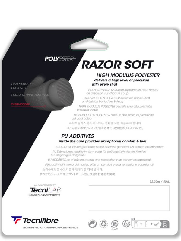 Tenis struna Tecnifibre Razor Soft Black